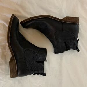 Black Franco Sarto leather ankle boots